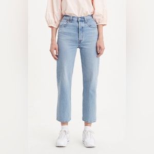 Levi’s Ribcage Straight Ankle Jeans - Tango Light (Size 28)